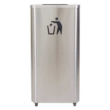 Ex-Cell Kaiser 24-Gal. Liquids Disposal Companion Waste Receptacle - Stainless Steel with casters LDW-24 SS
